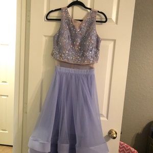 Lilac High Low Formal Dress